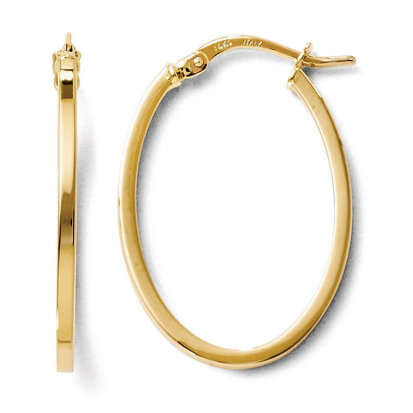 Leslie&#39;s Polished Oval Hoop Earrings - 14k Gold HB-LE553, MPN: LE553, 883957022444
