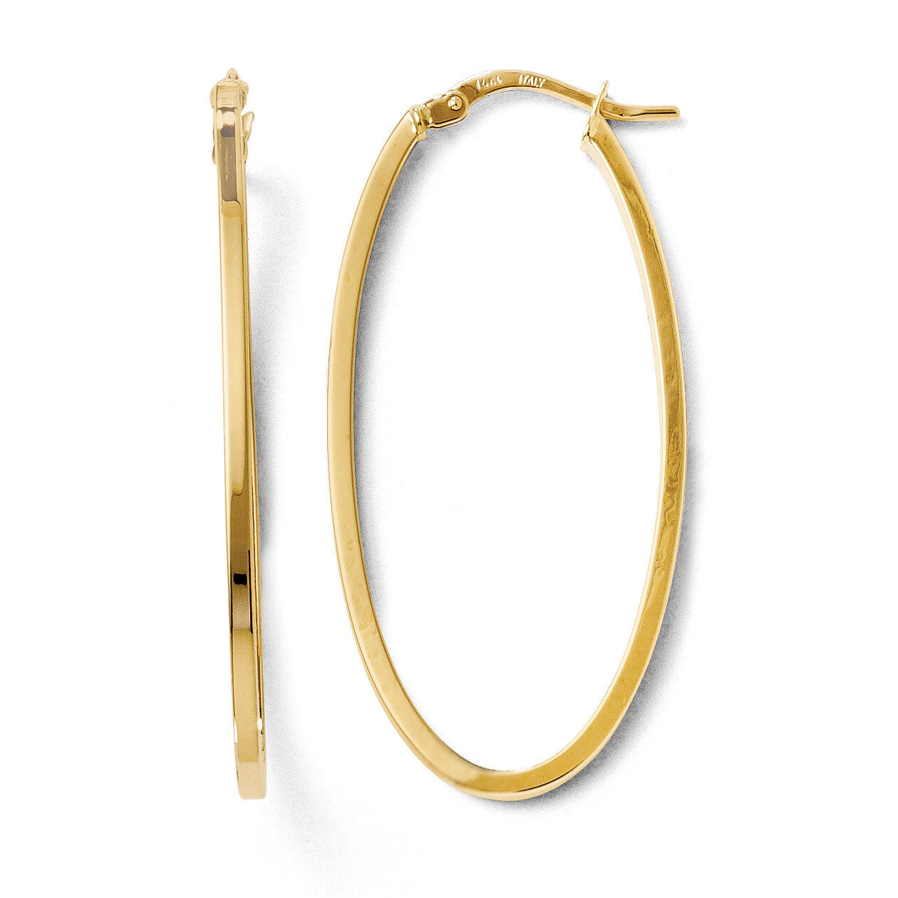 Leslie&#39;s Polished Oval Hoop Earrings - 14k Gold HB-LE554, MPN: LE554, 883957022550