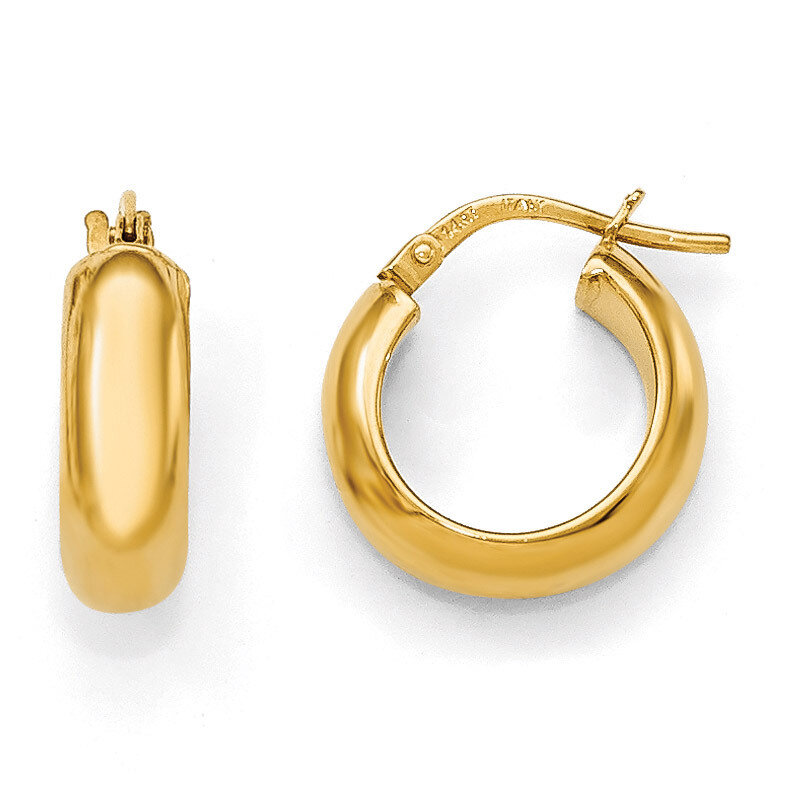 Polished Hoop Earrings - 14k Gold HB-LE801