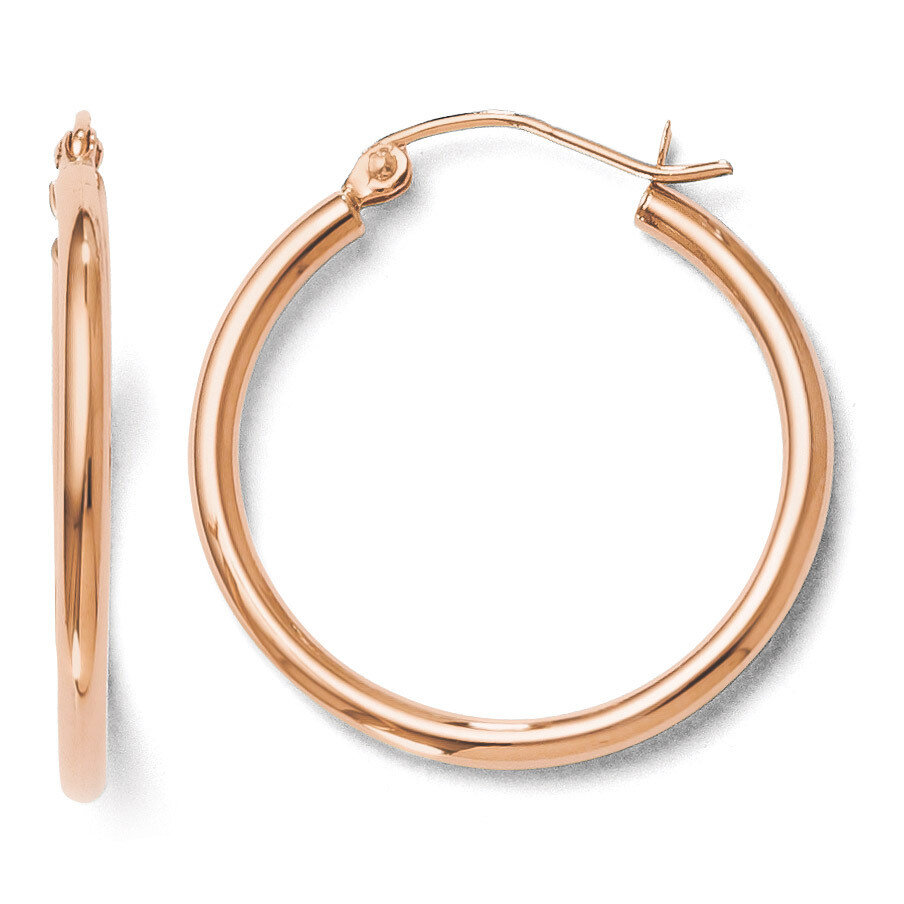 Leslie&#39;s 2mm Polished Hoop Earrings - 14k Rose Gold HB-LE886, MPN: LE886, 886774966328