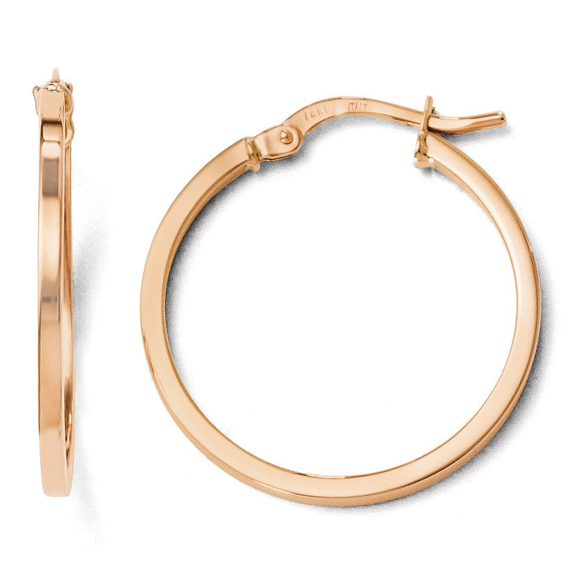 Leslie&#39;s Polished Hoop Earrings - 14k Rose Gold HB-LE893, MPN: LE893, 886774966397