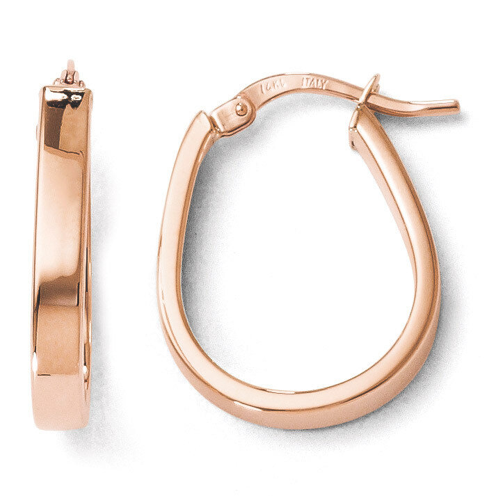 Leslie&#39;s Polished U-Shape Hoop Earrings - 14k Rose Gold HB-LE896, MPN: LE896, 886774966441