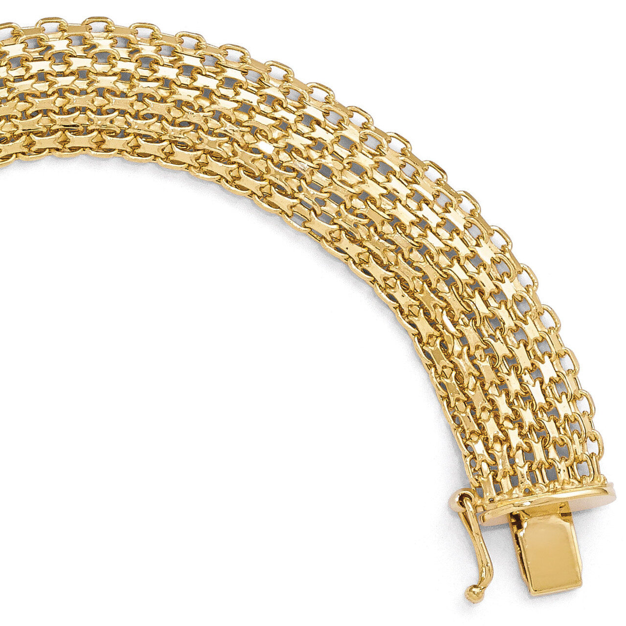 Polished Bracelet 8 Inch - 14k Gold HB-LF331-8