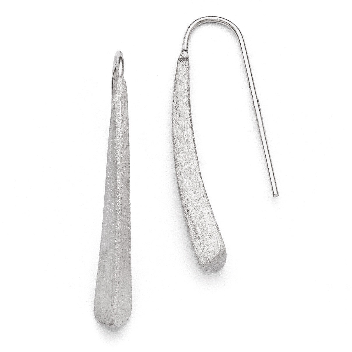Polished and Brushed Earrings - Sterling Silver HB-QLE410