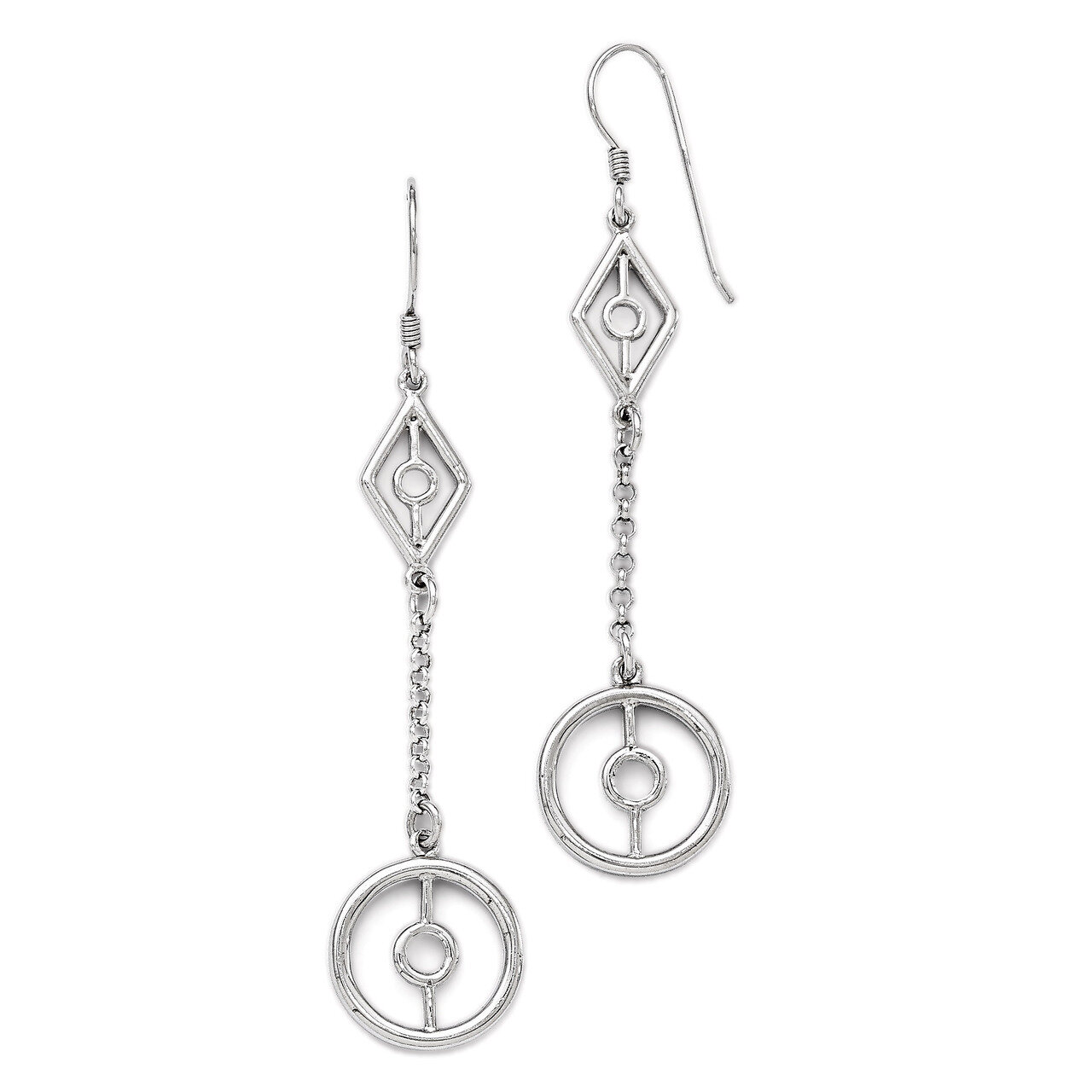 Leslie&#39;s Polished Finish Hook Dangle Earrings - Sterling Silver HB-QLE500, MPN: QLE500, 886774970417