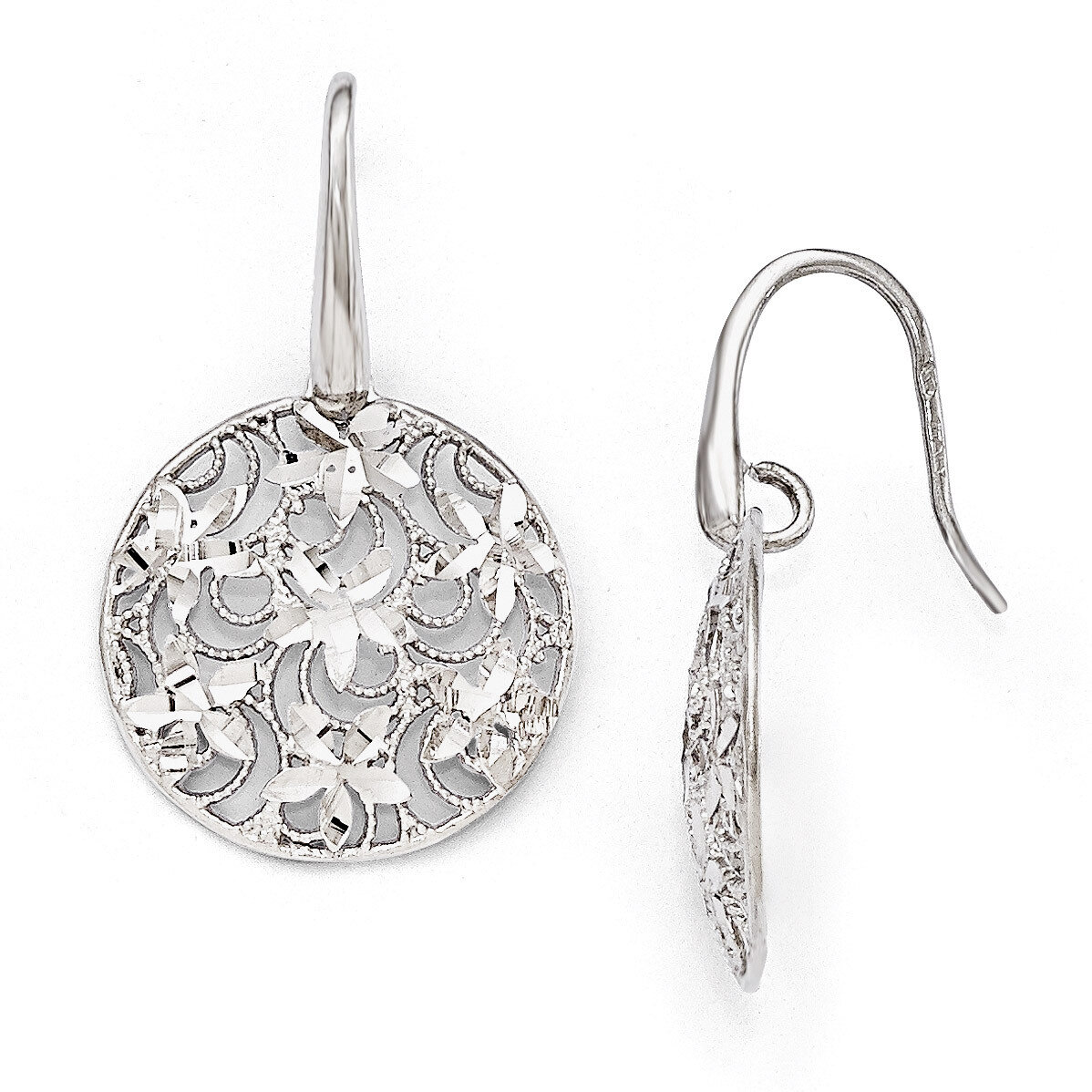 Leslie&#39;s Polished &amp; Textured Earrings - Sterling Silver HB-QLE522, MPN: QLE522, 886774966090