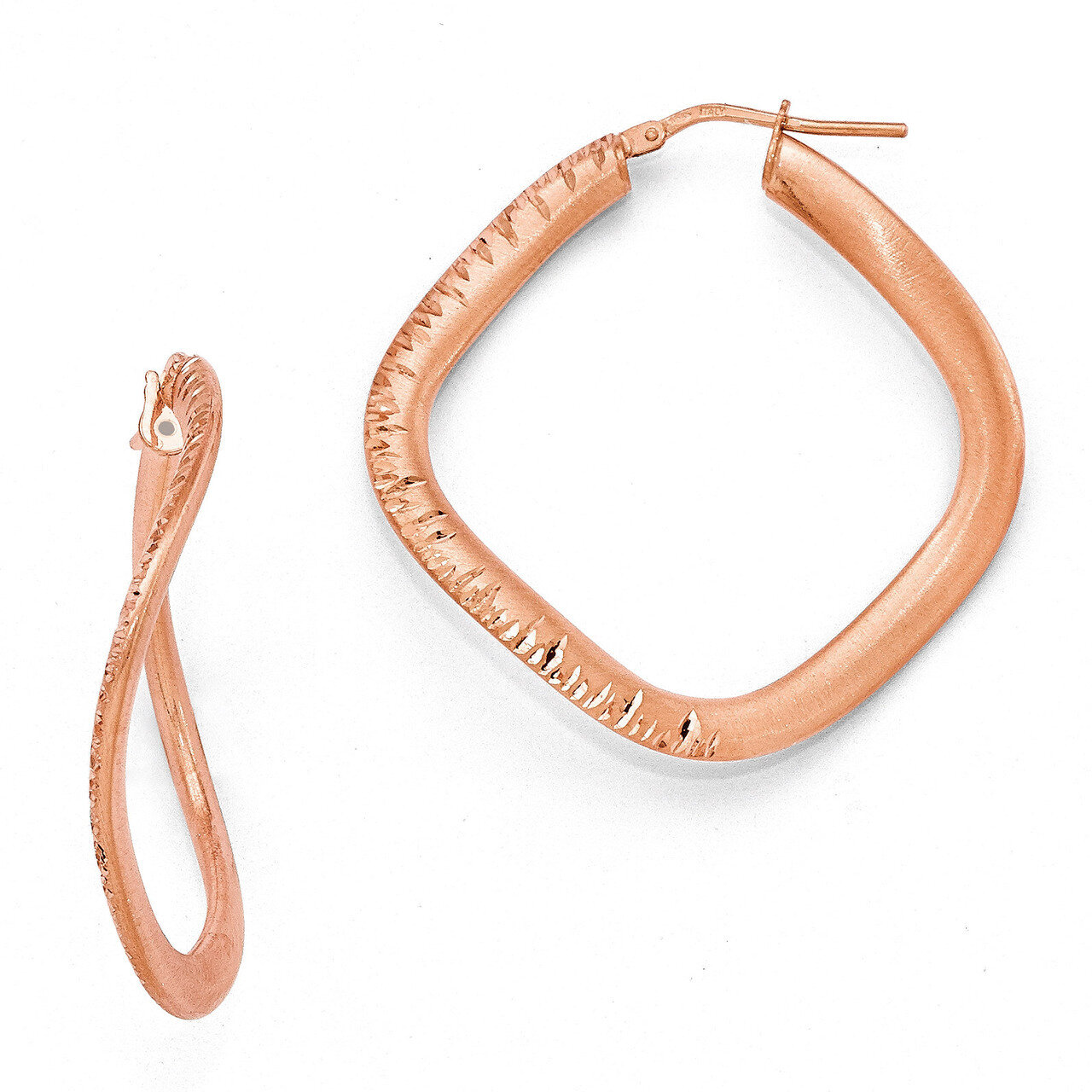 Leslie&#39;s Radiant Essence Rose Gold-plated Earrings - Sterling Silver HB-QLE555, MPN: QLE555, 886774…