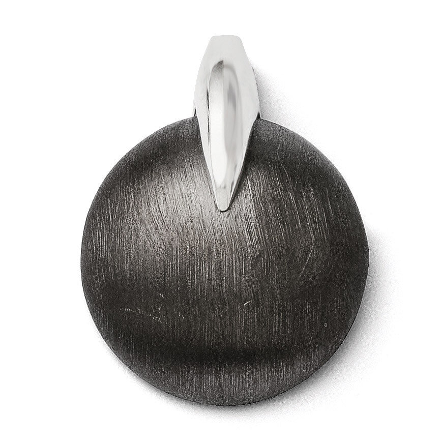 Rhodium Polished Brushed Pendant - Sterling Silver HB-QLF175