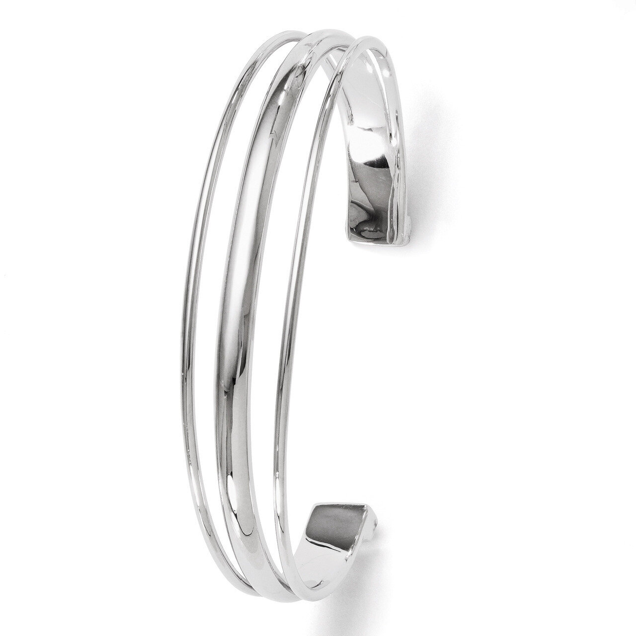 Leslie&#39;s Polished Fancy Slip-on Bangle - Sterling Silver HB-QLF247, MPN: QLF247, 886774990132