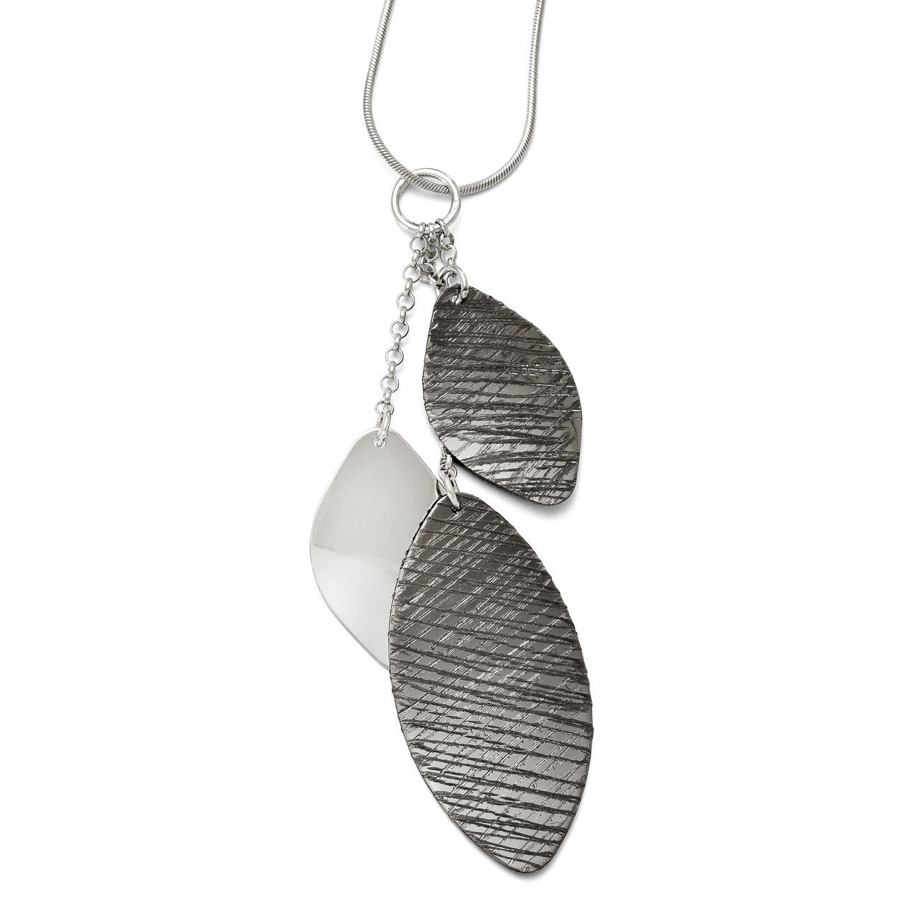 Leslie&#39;s Polished &amp; Textured Rhodium-plated Pendant - Sterling Silver HB-QLF289, MPN: QLF289, 19690…