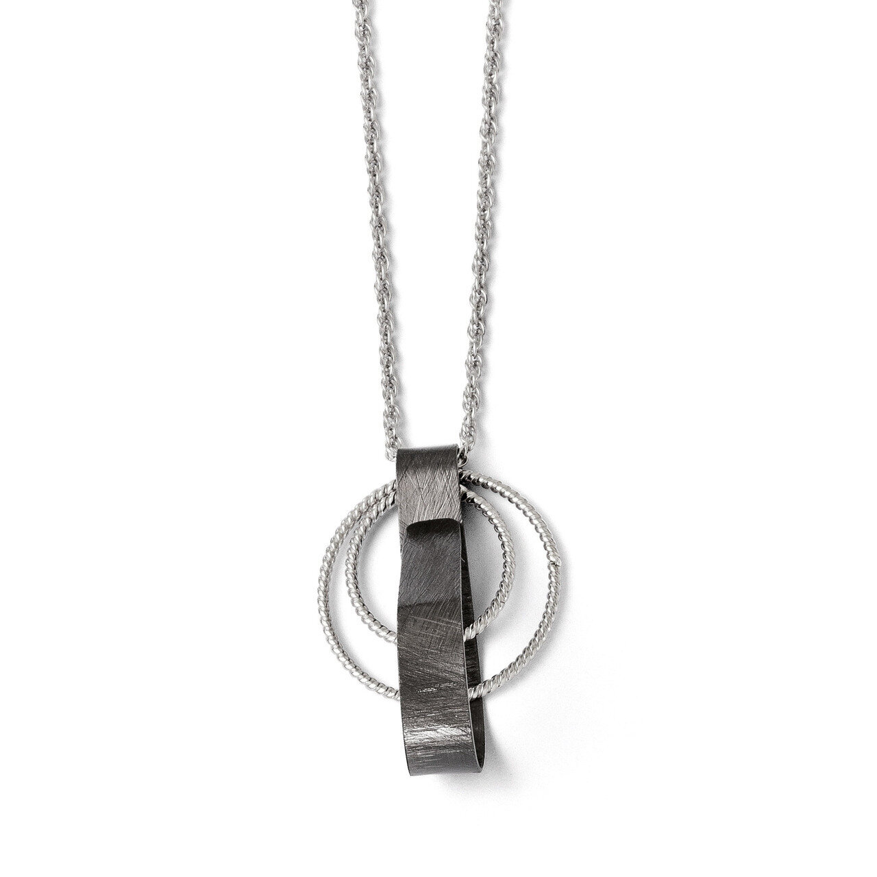 Leslie&#39;s Rhodium-plated Textured Pendant - Sterling Silver HB-QLF290, MPN: QLF290, 196904157619