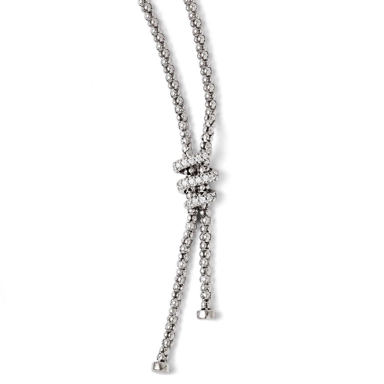 Leslie&#39;s Synthetic Diamond Necklace - Sterling Silver HB-QLF329-17, MPN: QLF329-17, 886774269344
