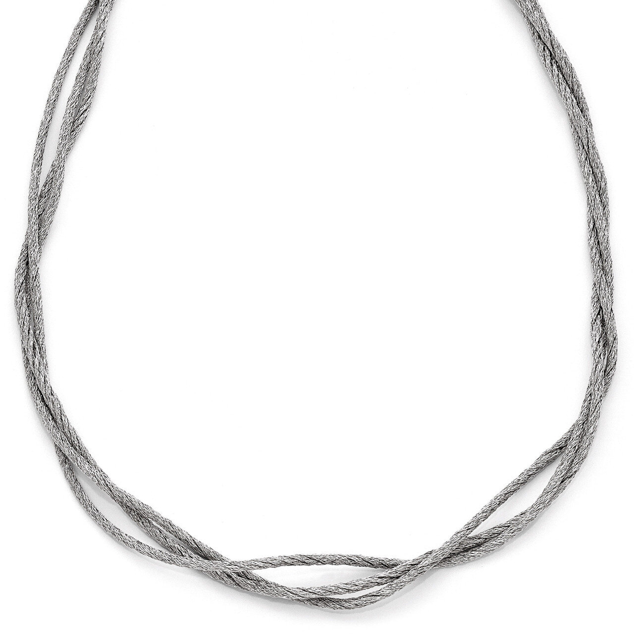 Mesh Three Strand Necklace - Sterling Silver HB-QLF350-18