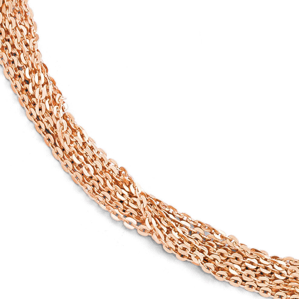 Leslie&#39;s Rose Gold-plated Multi Strand Bracelet 7.5 Inch - Sterling Silver HB-QLF354-7.5, MPN: QLF3…