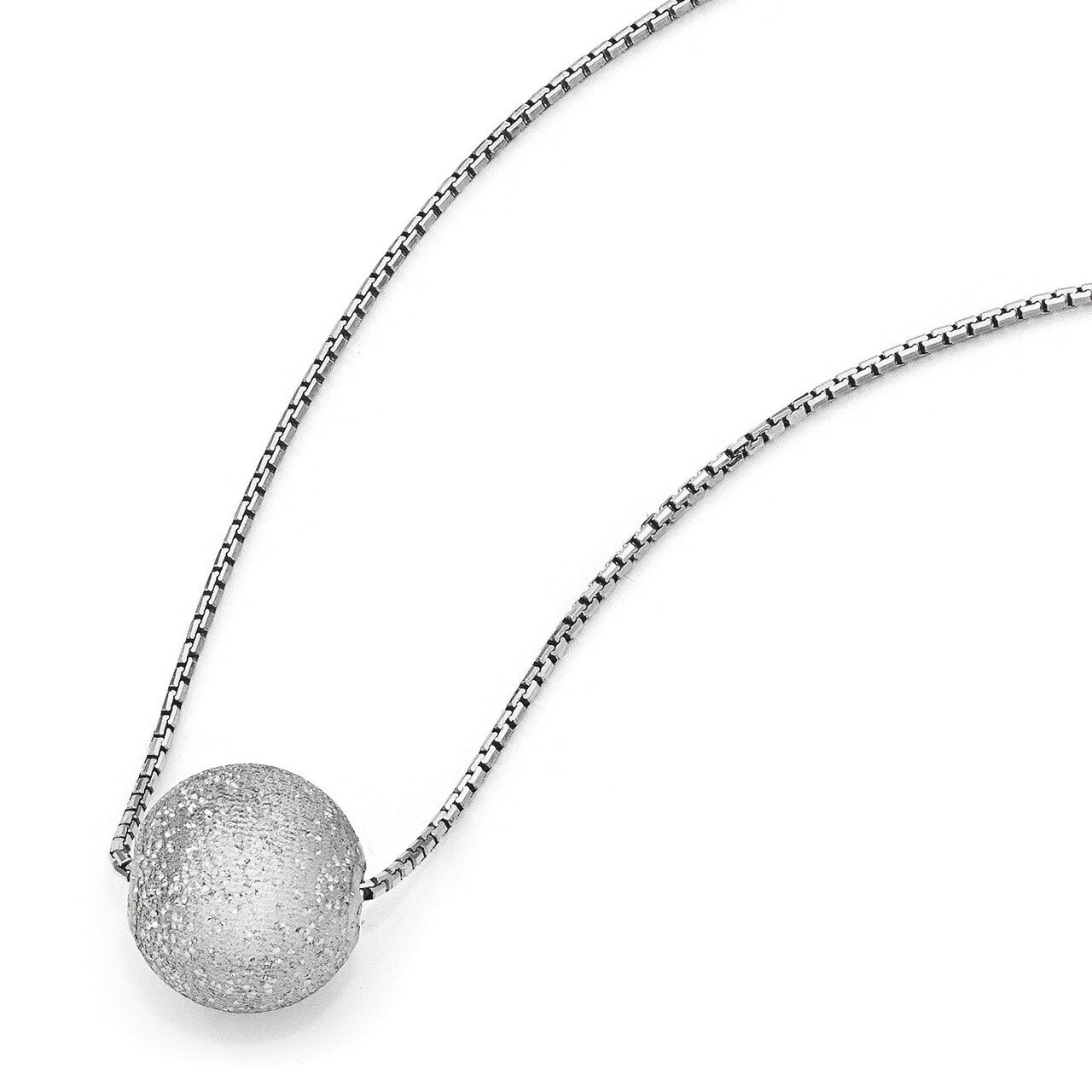 Leslie&#39;s Radiant Essence Rhodium-plated Necklace with 2 Inch Extension - Sterling Silver HB-QLF362-…
