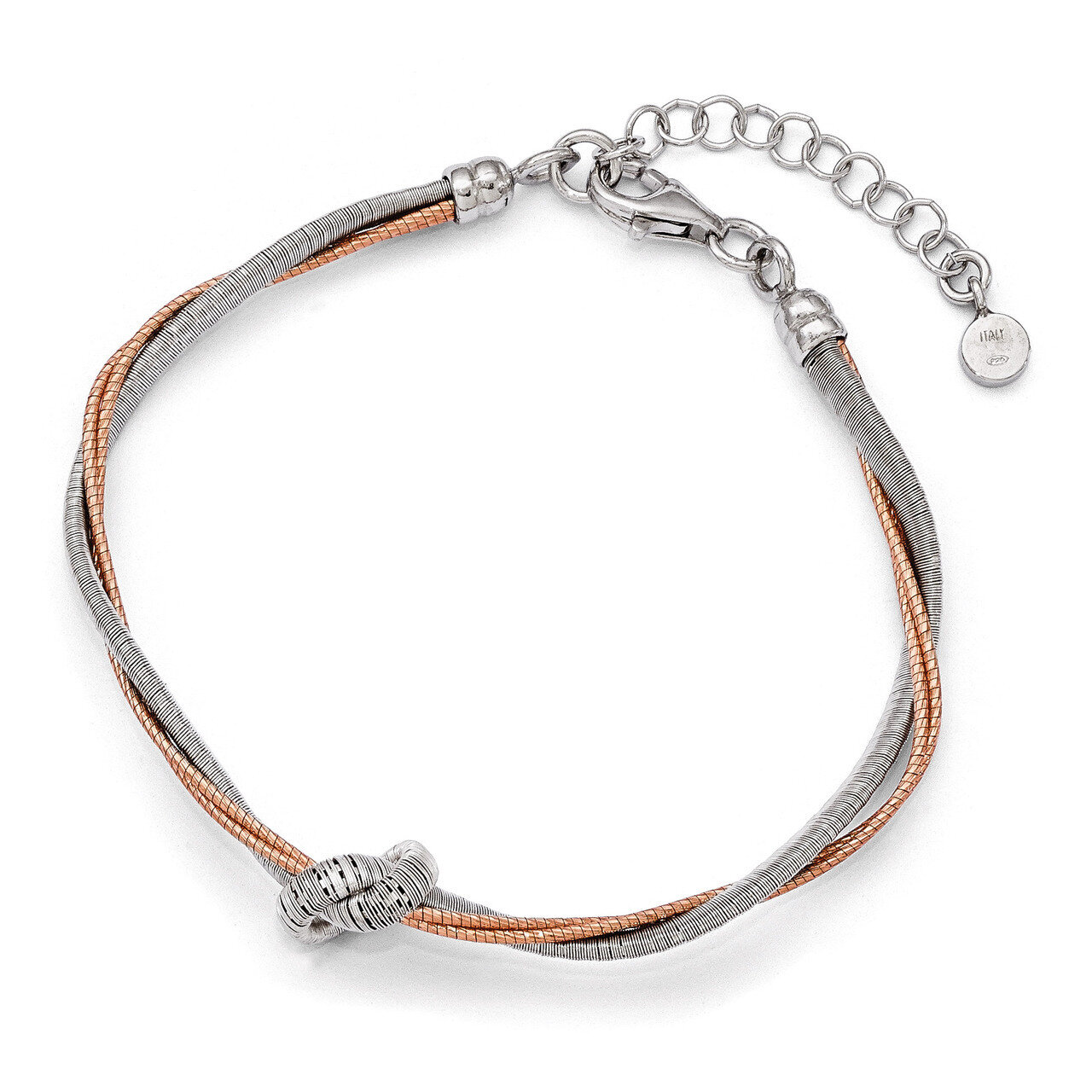Leslie&#39;s Rose Gold-plated 7.5in/1 Inch Extension Bracelet 7.5 Inch - Sterling Silver HB-QLF442-7.5,…
