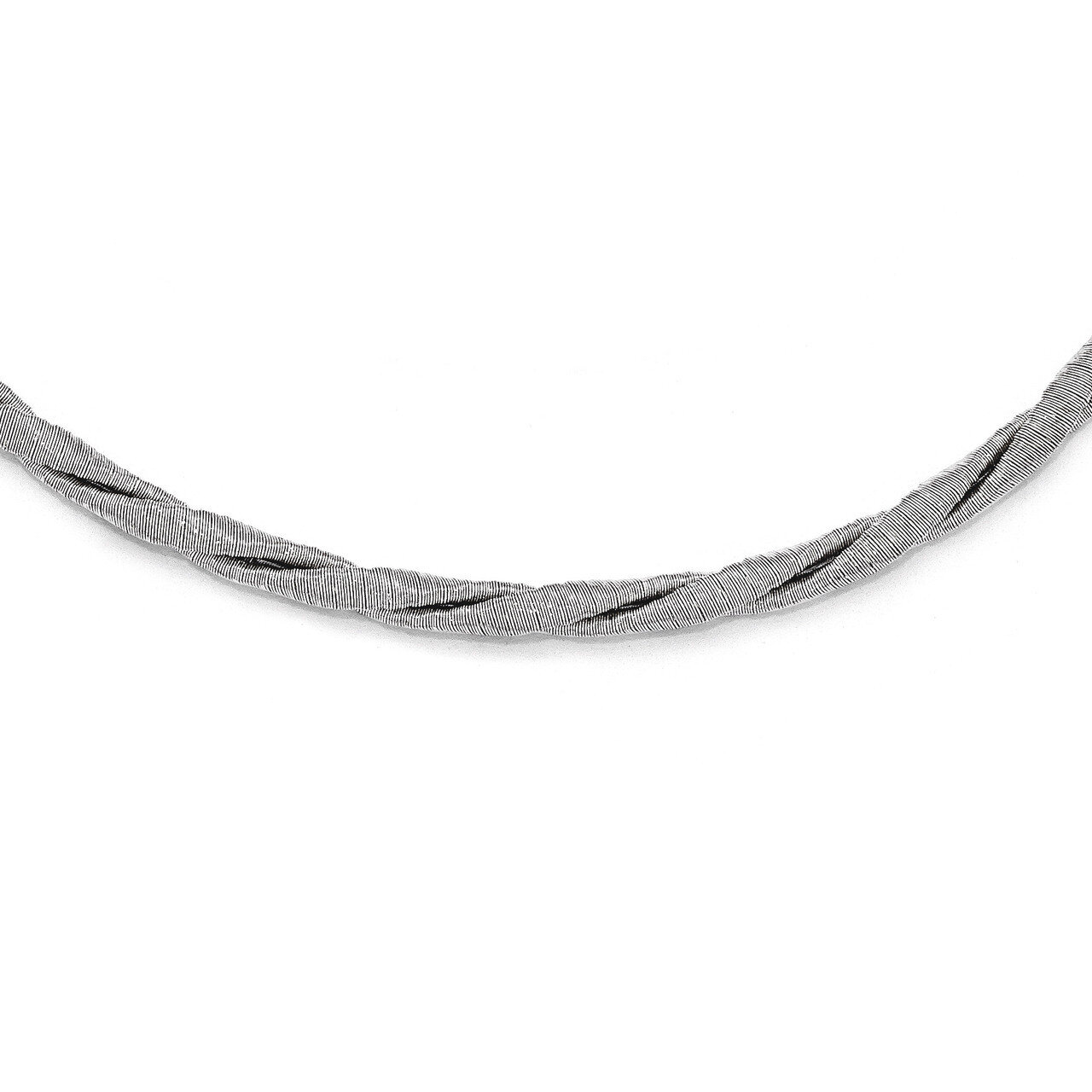 Leslie&#39;s Textured with 2.5in Extender Necklace - Sterling Silver HB-QLF454-17, MPN: QLF454-17, 8867…