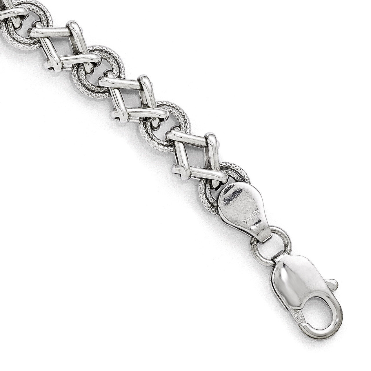 Polished Link Bracelet 7.5 Inch - Sterling Silver HB-QLF497-7.5