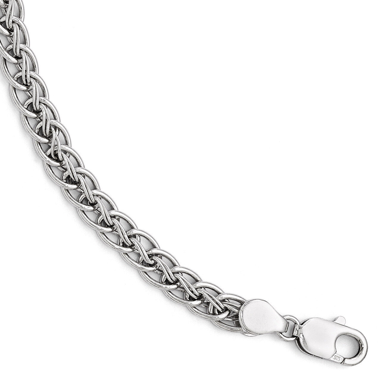 Polished Link Bracelet 7.5 Inch - Sterling Silver HB-QLF499-7.5
