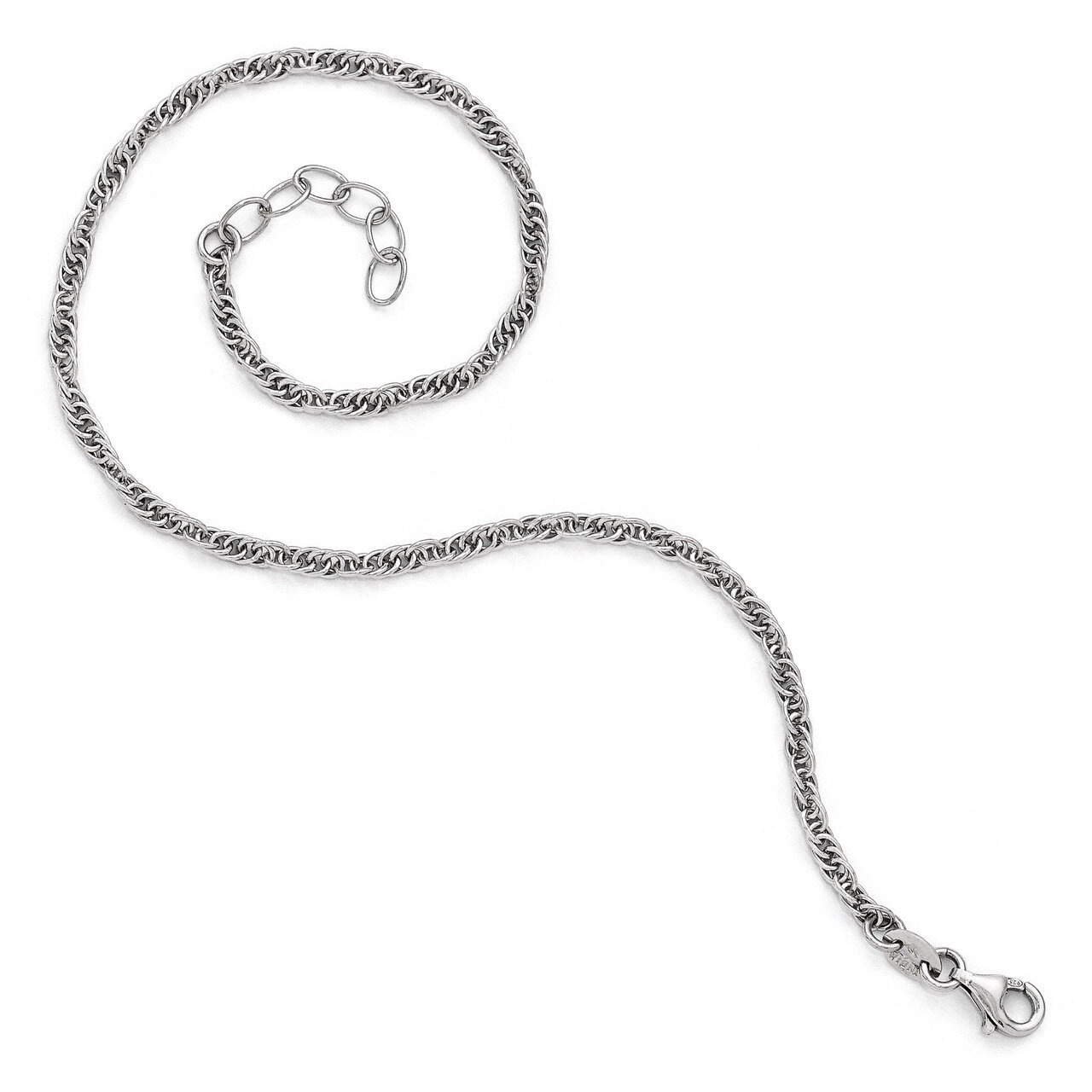 Fancy Chain Anklet 10.5 Inch - Sterling Silver HB-QLF515-10.5