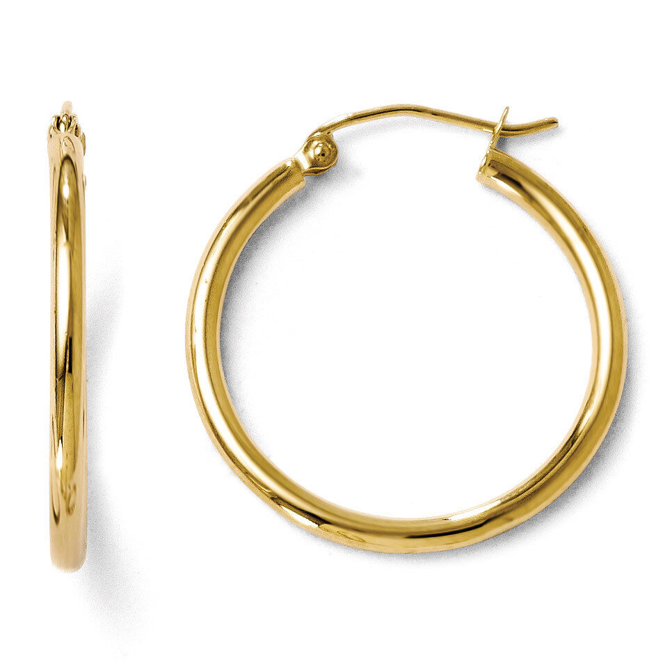 Polished Hinged Hoop Earrings - 10k Gold HB-TA03