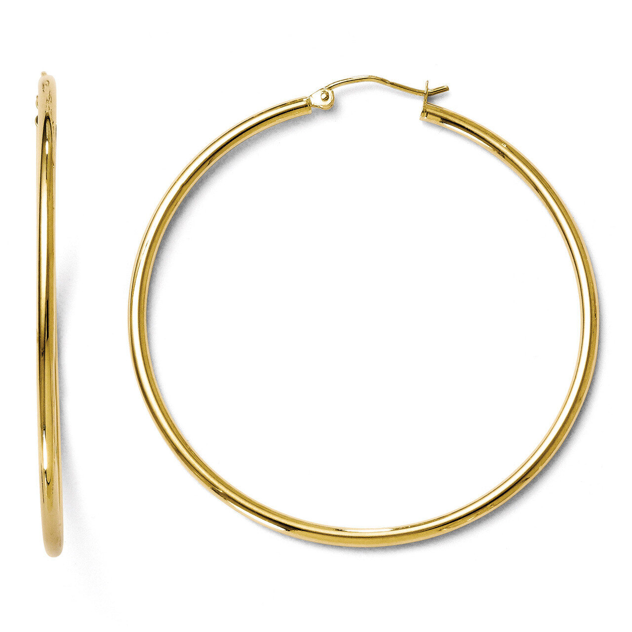 Leslie&#39;s Polished Hinged Hoop Earrings - 10k Gold HB-TA08, MPN: TA08, 883957024899