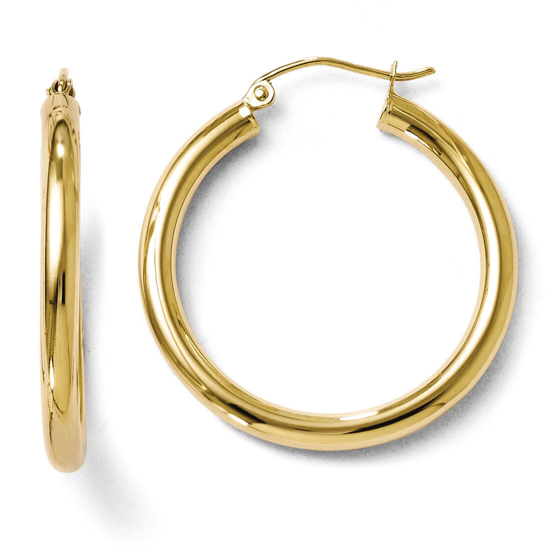Leslie&#39;s Polished Hinged Hoop Earrings - 10k Gold HB-TA12, MPN: TA12, 883957024943