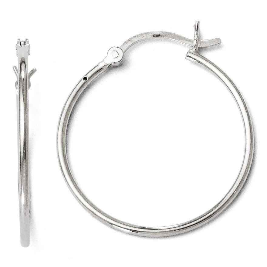 Leslie&#39;s Polished Hinged Hoop Earrings - Sterling Silver HB-VA02, MPN: VA02, 886774569949