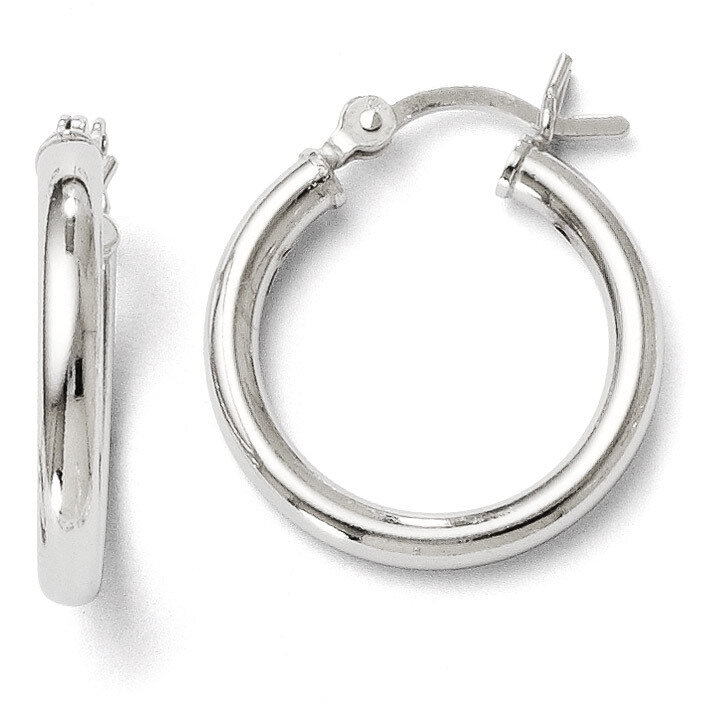 Leslie&#39;s Polished Hinged Hoop Earrings - Sterling Silver HB-VA09, MPN: VA09, 886774569994