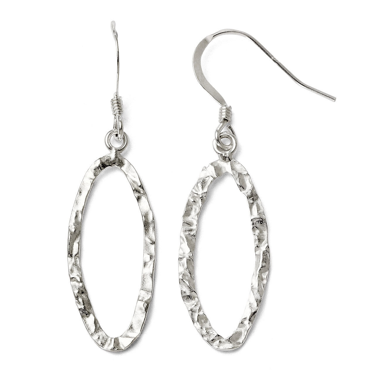 Leslie&#39;s Diamond-cut Shepherd Hook Dangle Earrings - Sterling Silver HB-VA26, MPN: VA26, 8839570209…