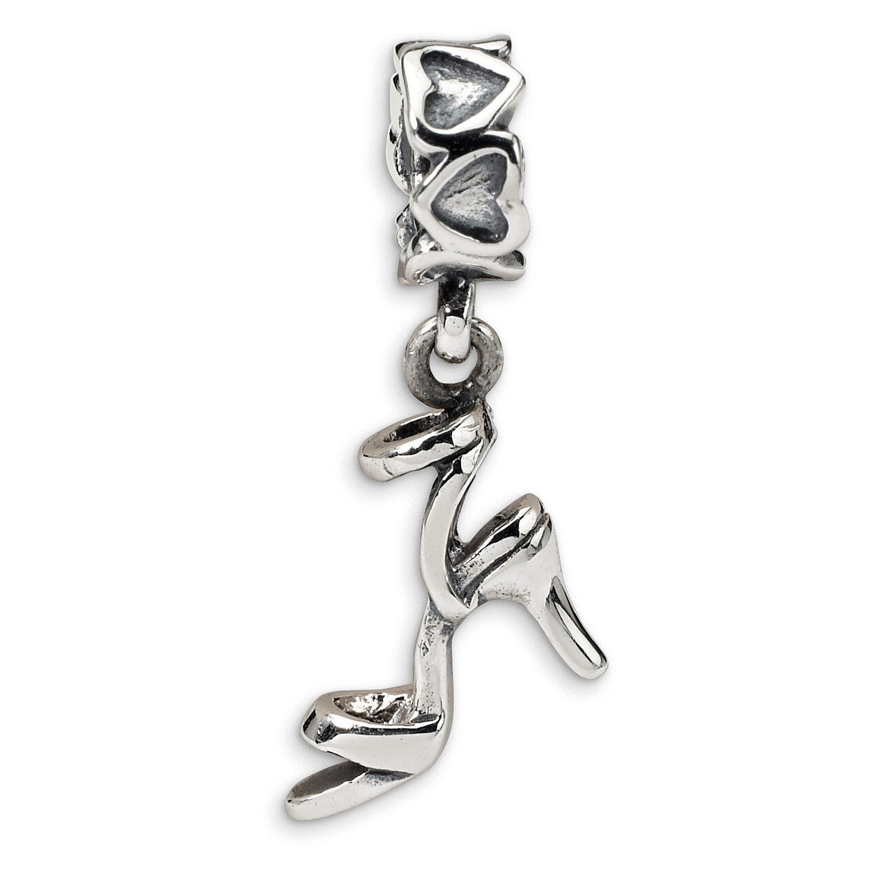High Heel Shoe Dangle Bead - Sterling Silver QRS1010, MPN: QRS1010, 883957724041