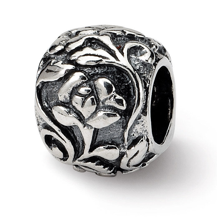 Floral Bead - Sterling Silver QRS1012, MPN: QRS1012, 883957720463