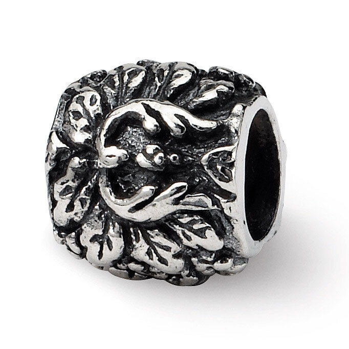 Floral Bead - Sterling Silver QRS1017, MPN: QRS1017, 883957720708