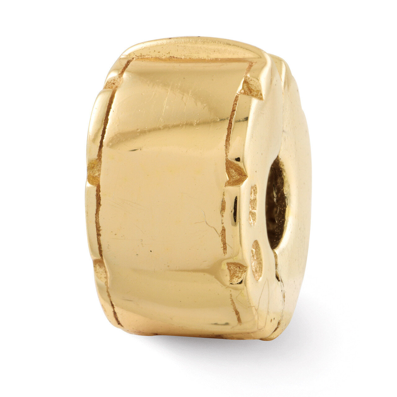 Gold-plated Hinged Clip Bead - Sterling Silver QRS103GP, MPN: QRS103GP, 886774990767