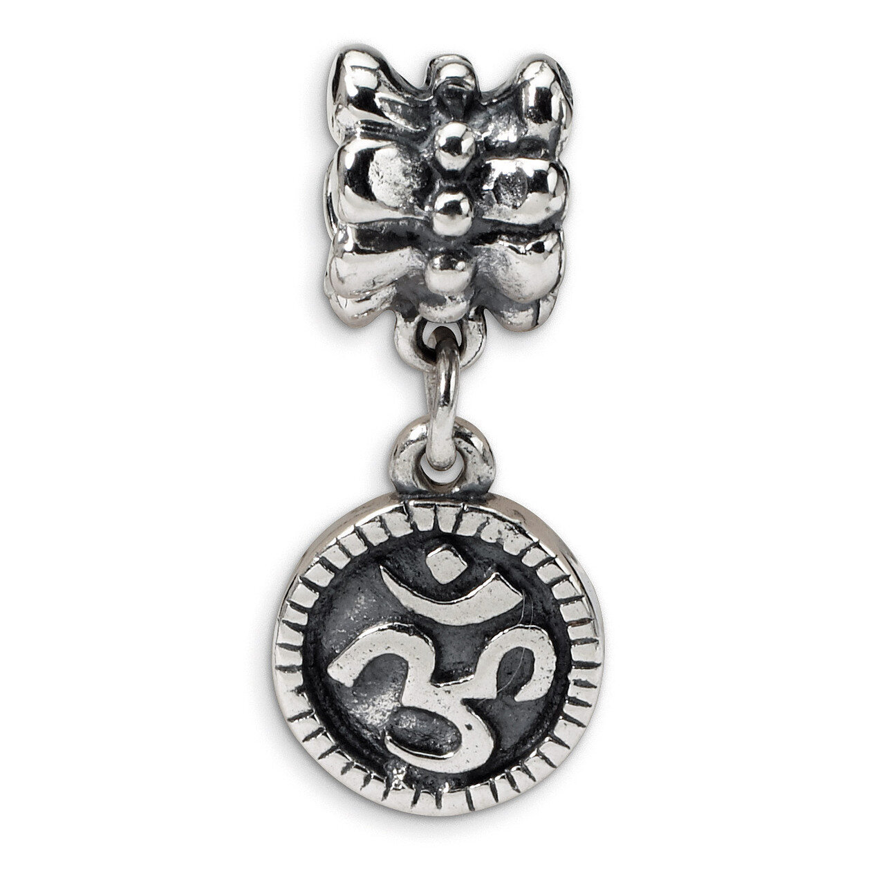 Om Symbol Dangle Bead - Sterling Silver QRS1046, MPN: QRS1046, 883957723778