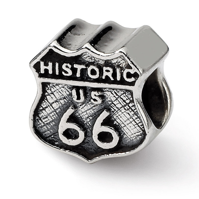 Route 66 Bead - Sterling Silver QRS1135