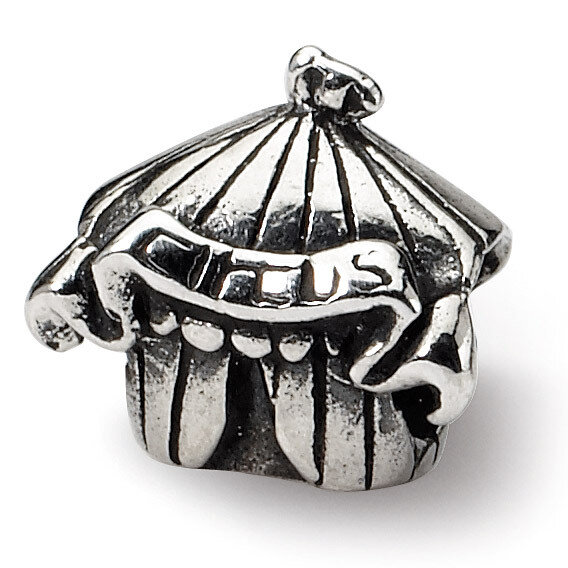 Circus Tent Bead - Sterling Silver QRS1141
