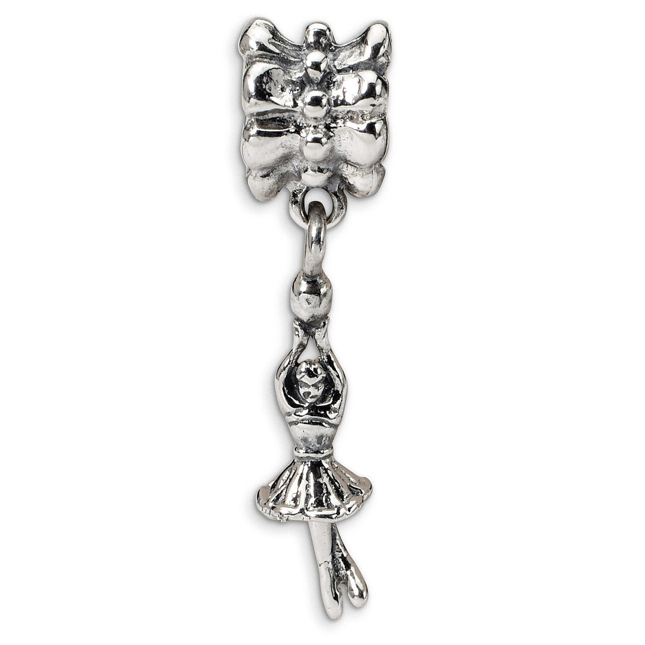 Ballerina Dangle Bead - Sterling Silver QRS1152, MPN: QRS1152, 883957276533