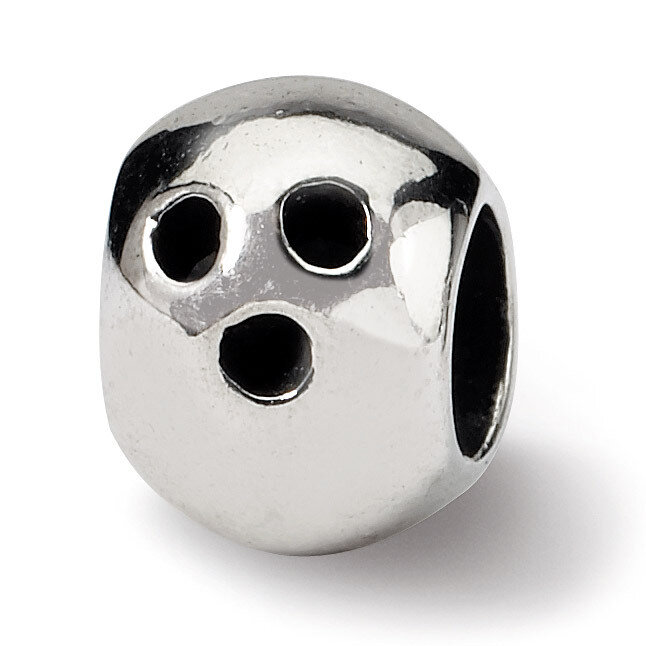 Bowling Ball Bead - Sterling Silver QRS1157