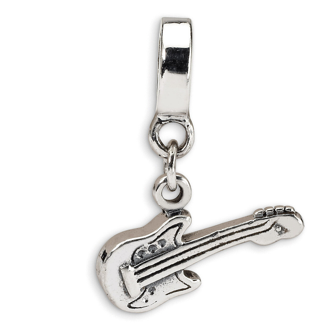 Electric Guitar Bead - Sterling Silver QRS1159