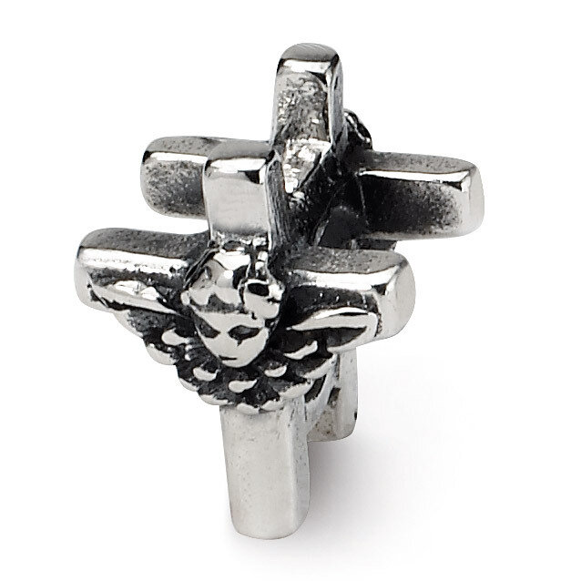 Angel Cross Bead - Sterling Silver QRS1178, MPN: QRS1178, 883957276786
