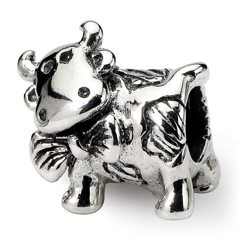 Dairy Cow Bead - Sterling Silver QRS1201, MPN: QRS1201, 883957277011