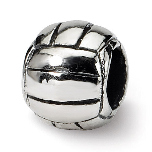 Volleyball Bead - Sterling Silver QRS1222