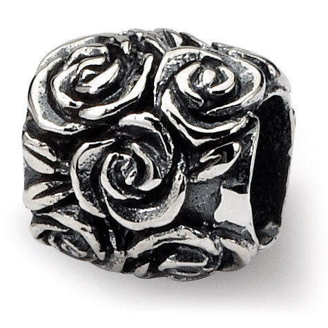 Floral Bali Bead - Sterling Silver QRS1236