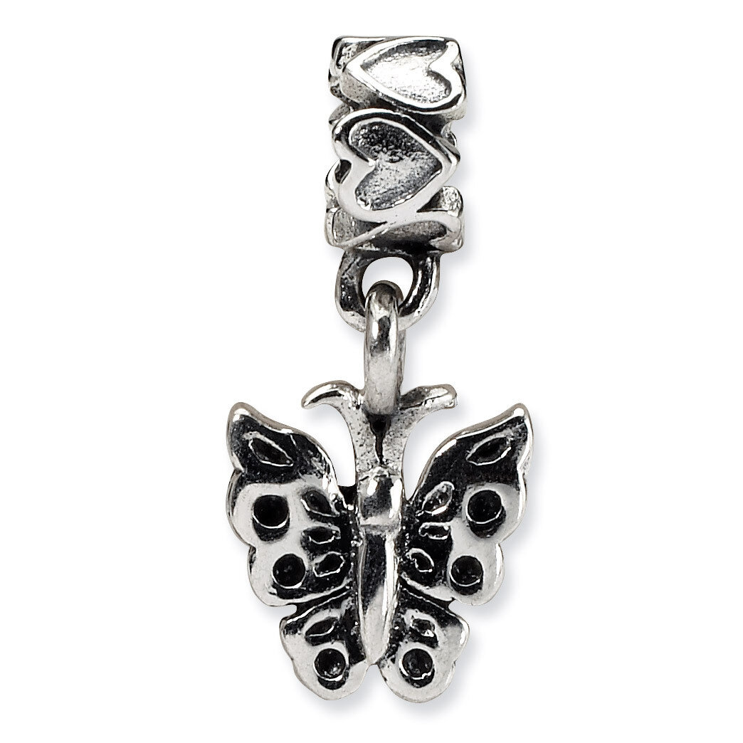 Butterfly Dangle Bead - Sterling Silver QRS1239, MPN: QRS1239, 883957277387