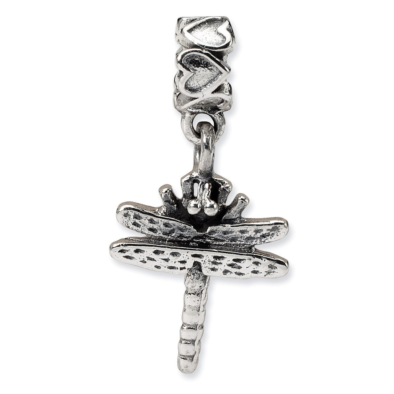Dragonfly Dangle Bead - Sterling Silver QRS1246