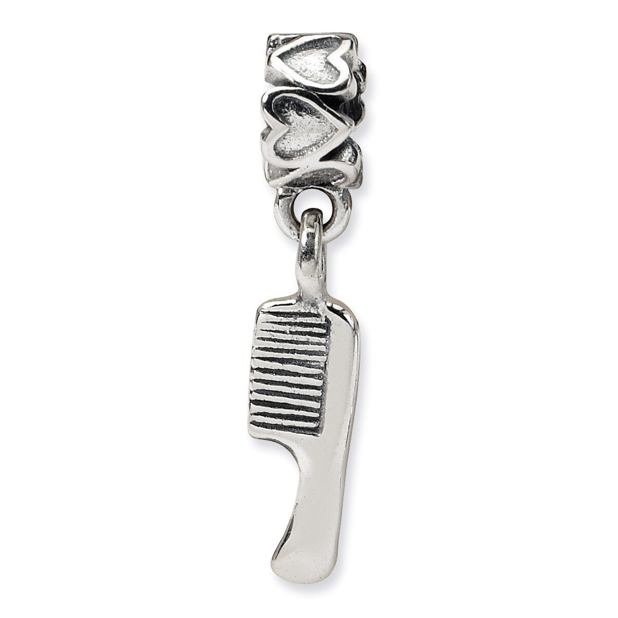 Comb Dangle Bead - Sterling Silver QRS1251