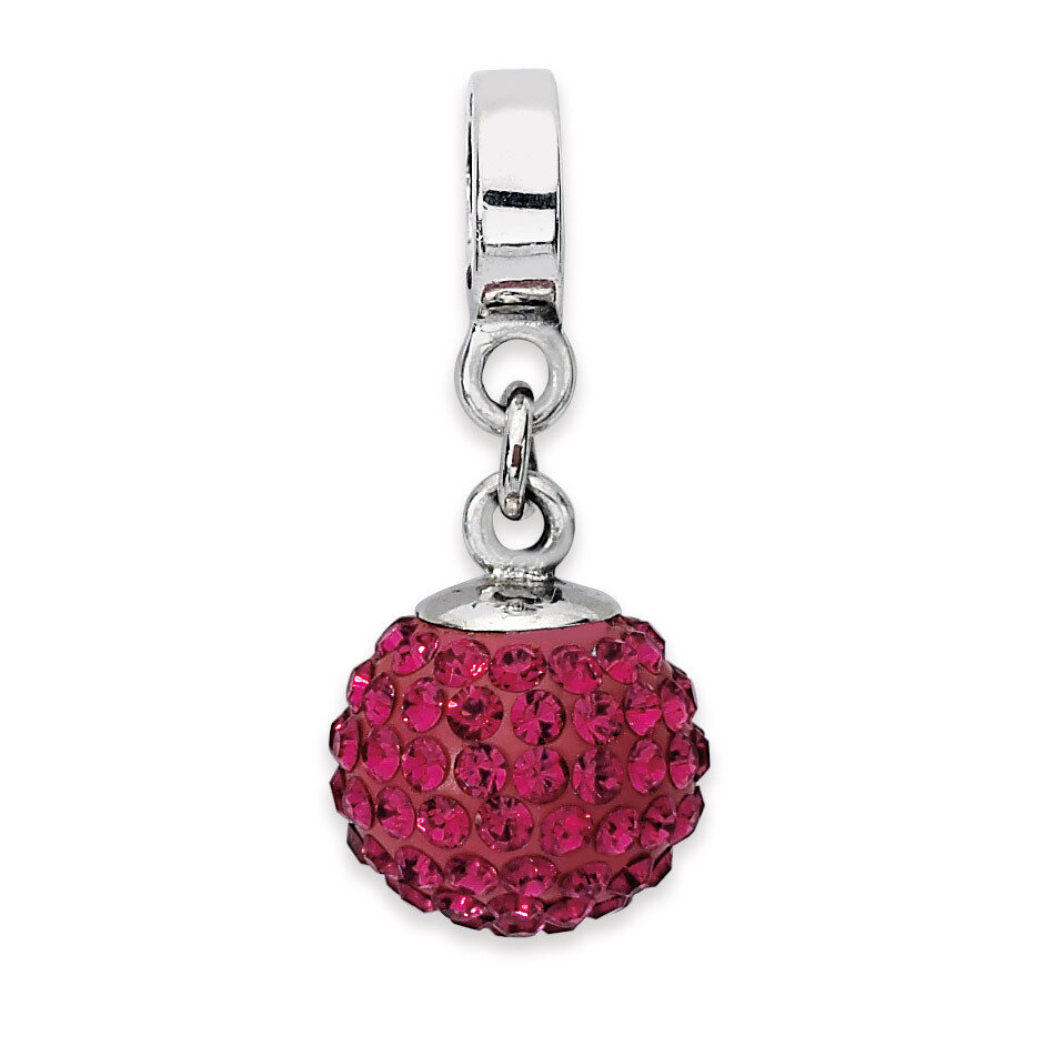 July Swarovski Elements Ball Dangle Bead - Sterling Silver QRS1253JUL, MPN: QRS1253JUL, 883957277684