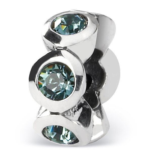 December Swarovski Elements Birthstone Bead - Sterling Silver QRS1262DEC, MPN: QRS1262DEC, 88395730…