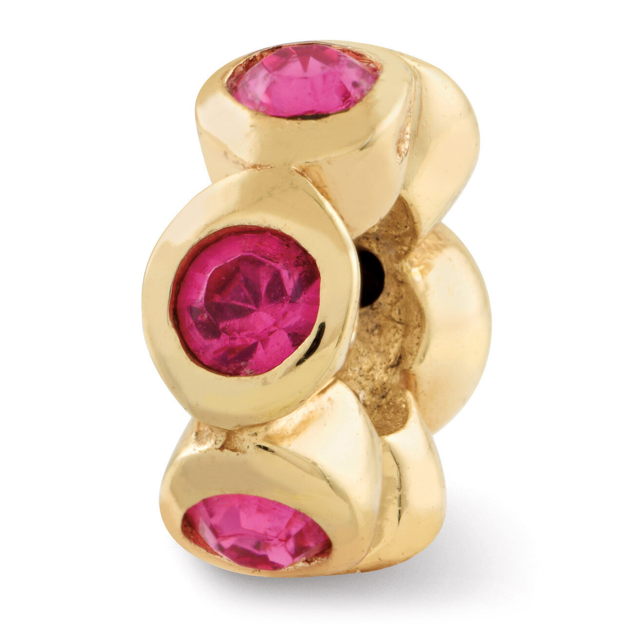 Gold-plated October Swarovski Elements Bead - Sterling Silver QRS1262GPOCT, MPN: QRS1262GPOCT, 8839…